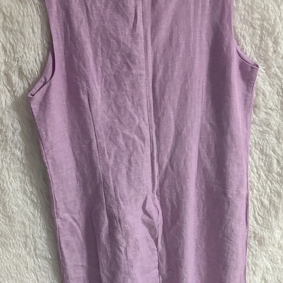 Talbots Lavender Sleeveless Dress with White Lace Embroidery - Picture 5 of 8